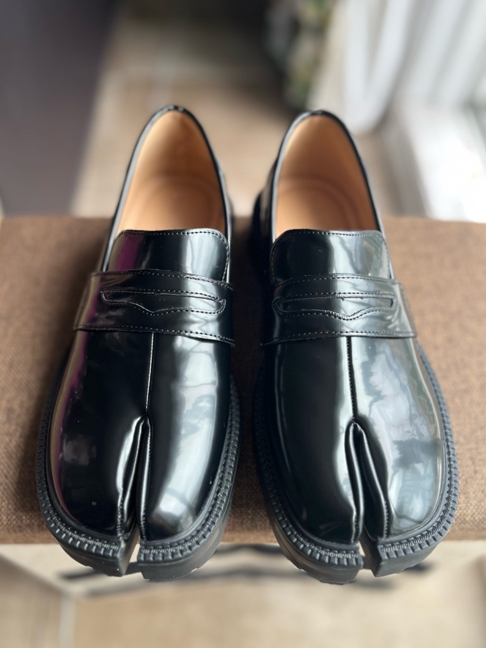 Black Tabi Loafers for Women - US 9/ EU 40